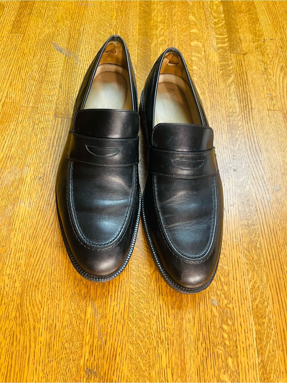 Johnston & Murphy Men’s Black Leather Penny Loafers
